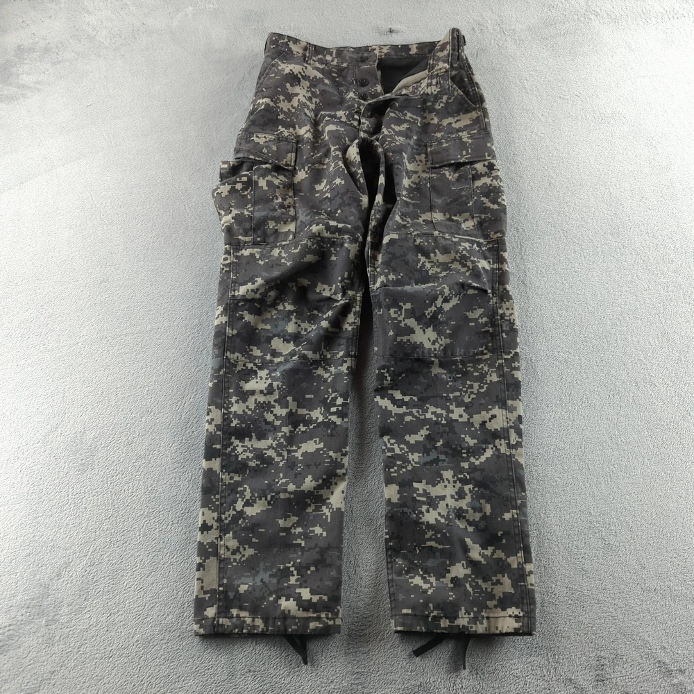 Rothco Pants‎ Mens Small Regular Gray Digital Camo BDU Cargo Drawstring Army